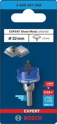 Bosch 32 mm EXPERT lehtmetalli võlliga augusaag.