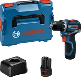 Bosch GSR 12V-32 akuga puurkomplekt koos kohvriga.