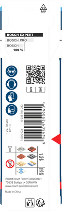 Bosch EXPERT HEX-9 universaalse ehituspuuri pakend.