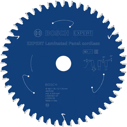 Bosch EXPERT lamineeritud paneelide akuga ringsae tera.