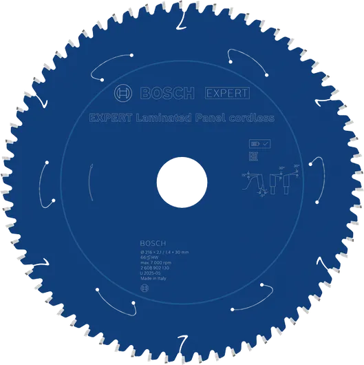 Bosch EXPERT lamineeritud paneelide akuga ringsae tera, 216 mm.