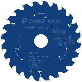 Bosch EXPERT Wood akutoitel ringsae tera, läbimõõt 120 mm.