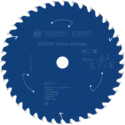 Bosch EXPERT Wood akuga ringsae tera 165 mm T40.