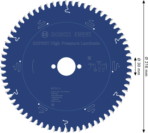 Bosch EXPERT kõrgsurve-laminaadi ringsae tera 216 mm.