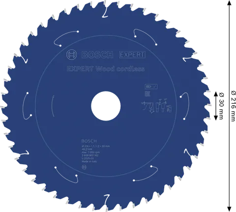 Bosch EXPERT puidu akuga ringsae tera 216 mm T48.