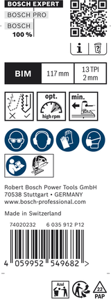 Bosch EXPERT Hardwood kahest küljest puhas T308BFP tikksae terade pakk.