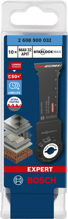 Bosch EXPERT MultiMax MAII 32 APIT kõvakattega multitööriista tera.