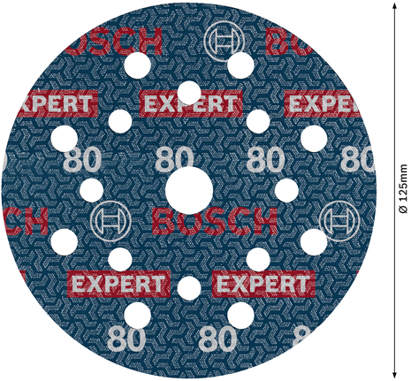 Bosch EXPERT O780 125 mm G80 fooliumiga lihvimisketas.