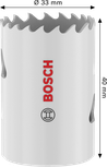 Bosch universaalne keermega augusaag 33x40 mm.