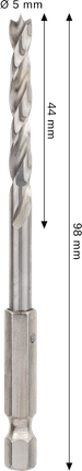 Bosch PRO puidule mõeldud HSS-teraga puuritera 5 mm.