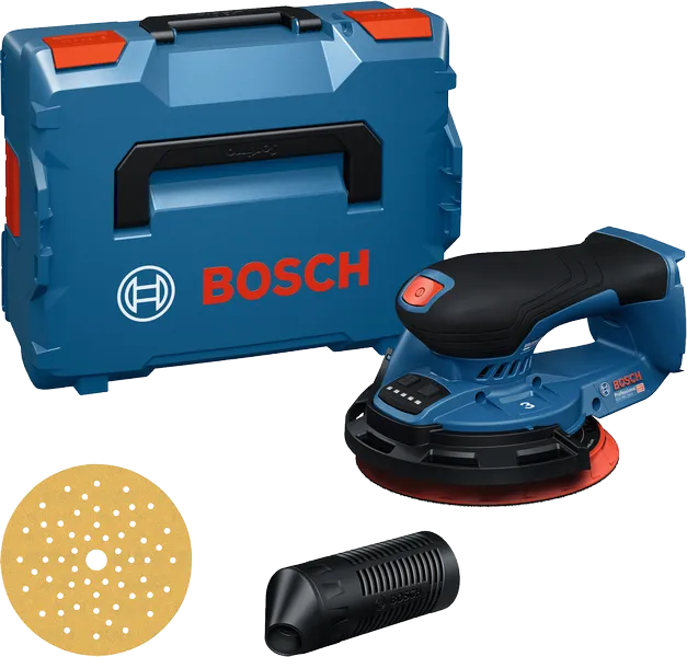 Bosch GEX 18V-150 ekstsentriklihvija koos kohvriga.