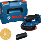 Bosch GEX 18V-150 ekstsentriklihvija koos kohvriga.