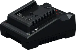 Bosch GAL 18V-40 akulaadija olekuindikaatoriga.