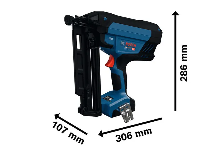 Bosch GNH18V-64-3 akuga viimistlusnaelapüstol, kaliiber 16.