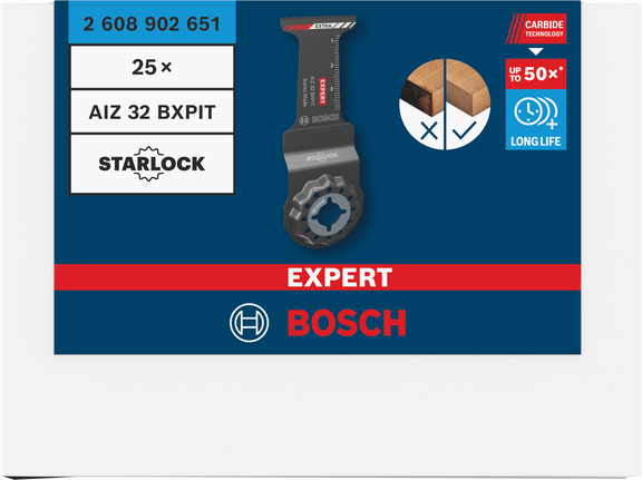 Bosch EXPERT AIZ 32 BXPIT WoodMax süvistuslõiketera puidule.