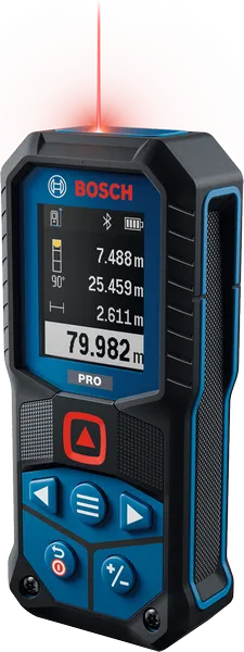 Bosch GLM80-35C laserkaugusmõõtja digitaalse ekraaniga.