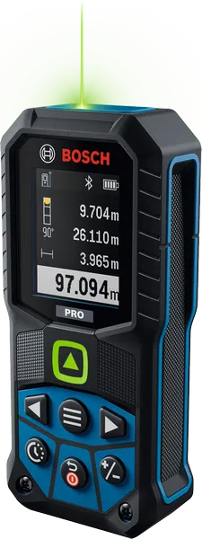 Bosch GLM100-36CG laserkaugusmõõtja digitaalse ekraaniga.