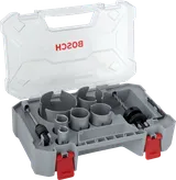 Bosch PRO ehitusmaterjalide keermestatud augusaagide komplekt kohvris.