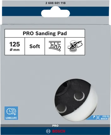Bosch PRO lihvtald pehme 125 mm, 8 auguga.