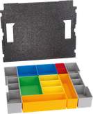 Bosch sortimendikast vahtplastist sisetükiga väikeste osade jaoks.