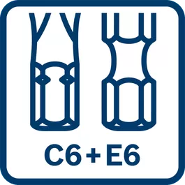 Rakendatav otsakutega C6 + E6 