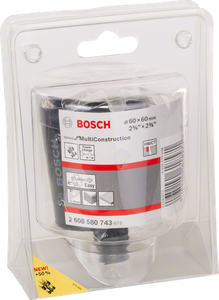 منشار ثقب Bosch 60×60 ملم سريع للإنشاءات المتعددة.