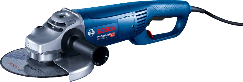 ماكينة صنفرة الزوايا Bosch GWS 26-230 B بمقبض مريح.