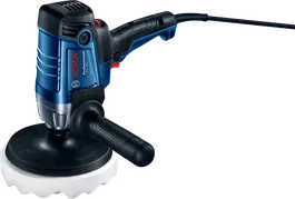 ماكينة تلميع Bosch GPO 950 مع مدخل 950 واط ومقبض جانبي.