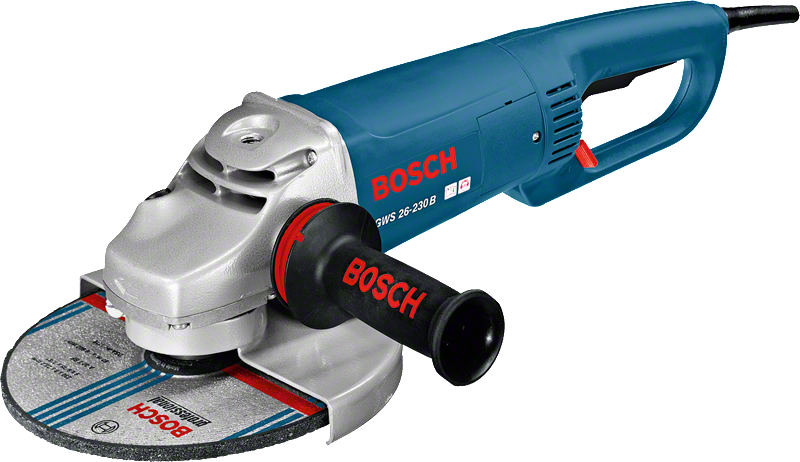 ماكينة صنفرة زاوية Bosch GWS 26-230 B مع قرص مقاس 230 ملم.