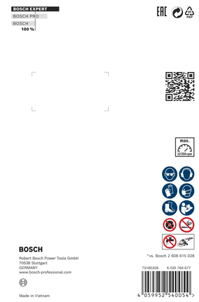 قرص القطع الماسي Bosch EXPERT MultiMaterial X-LOCK 125×22.23×2.4×12 مم.