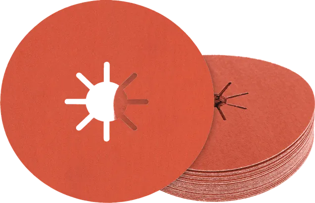 تحتوي أقراص الصنفرة من Bosch على مركز على شكل نجمة.