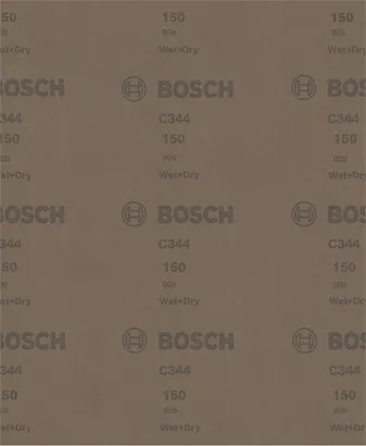 ورقة صنفرة يدوية Bosch PRO C344 رطبة وجافة، حبيبات 150.