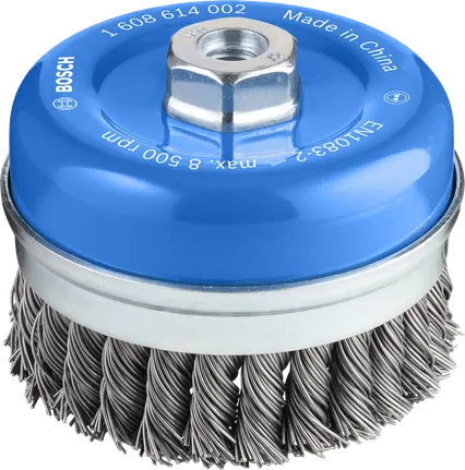 فرشاة Bosch PRO Metal ذات الكأس الثقيلة، مقاس 100 مم للمطاحن.