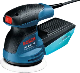 ماكينة الصنفرة العشوائية Bosch GEX 125-1 AE مع فلتر دقيق.