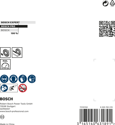 فرشاة Bosch برو المصنوعة من الفولاذ المقاوم للصدأ 115 × 0.35 مم.