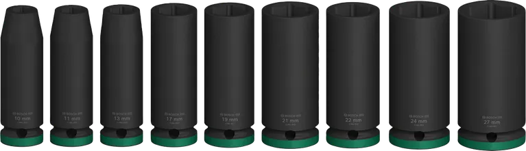 مجموعة مقابس التأثير Bosch PRO بعمق 1/2 بوصة مكونة من 9 قطع.