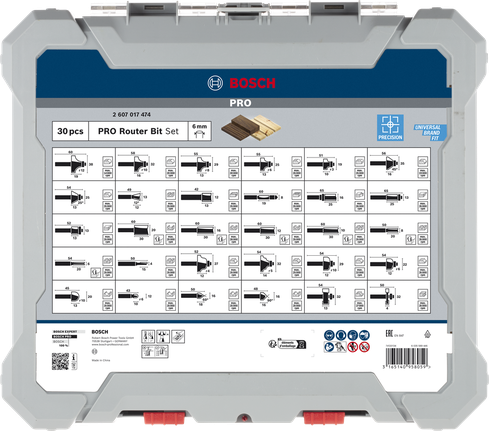 مجموعة رؤوس التوجيه Bosch PRO مقاس 6 مم، 30 قطعة.