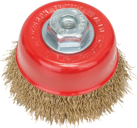 Clean for Metal Wire Cup Brush, Crimped Wire, Brass-Coated - Bosch  Professional