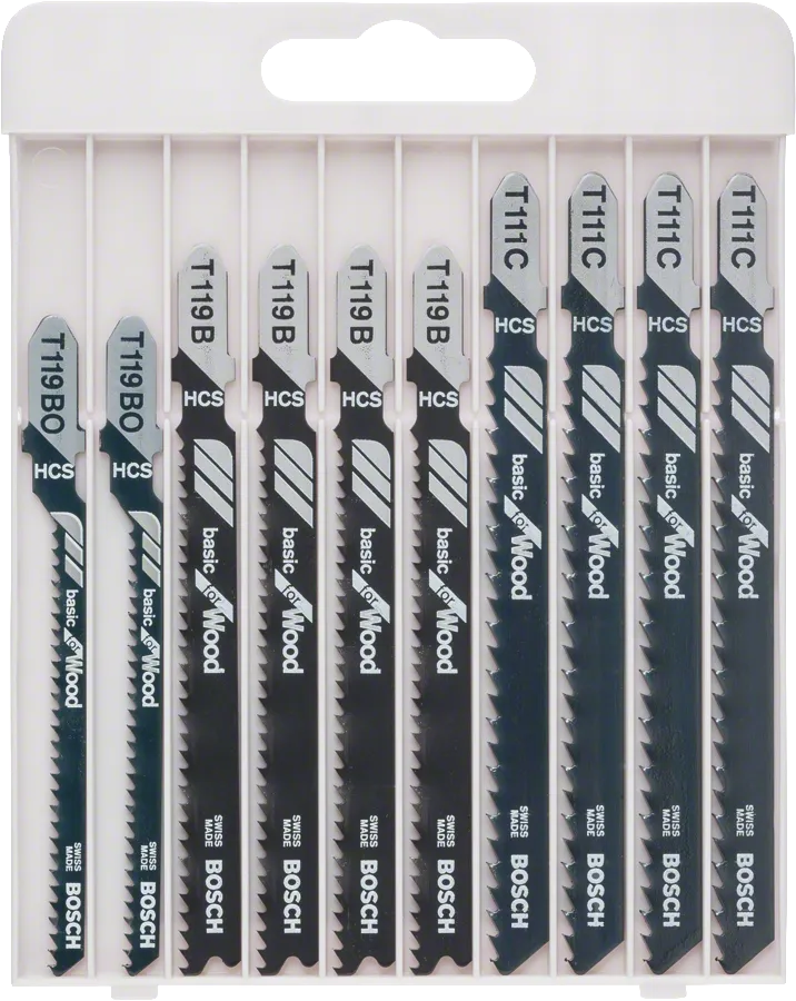 Bosch 10-piece jigsaw blade set Basic for Wood.