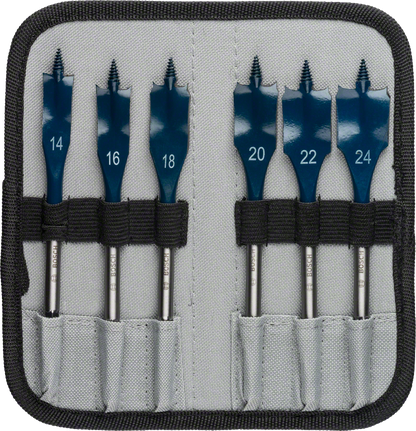 Bosch 6-piece SelfCut Speed spade bit set 14-24 mm.