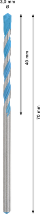 Bosch EXPERT CYL-9 MultiConstruction Drill Bit 3 x 70 mm.