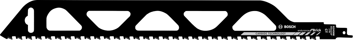 Bosch S 2243 HM reciprocating saw blade for brick cutting.