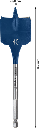 Bosch EXPERT Self Cut Speed Spade Drill Bit 40 mm.