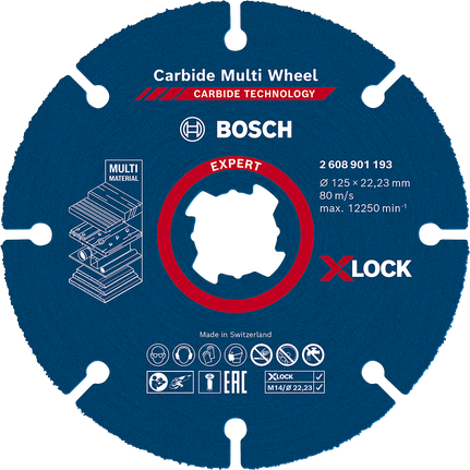Bosch EXPERT Multi Material Carbide Cutting Disc X-Lock.