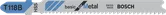 Bosch T118B jigsaw blade for cutting metal.