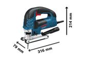 Bosch GST 150 BCE Jigsaw dimensions drawing