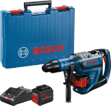 Bosch GBH 18V-45 C rotary hammer with case and battery.
