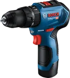 Blue Bosch cordless drill.