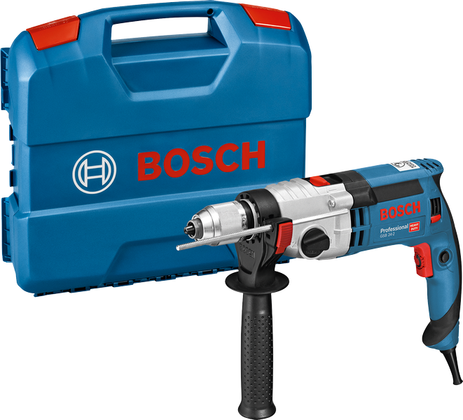 Bosch GSB 24-2 SOS impact drill with carry case.