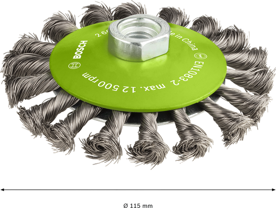 Bosch PRO stainless steel heavy bevel brush 115 mm.